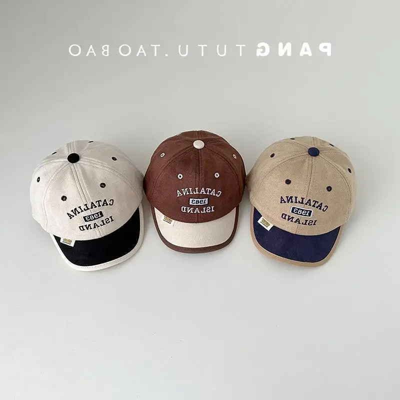 Korean-style Letter Embroidered Cap for Boys Girls
