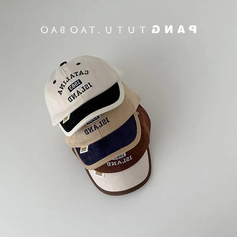 Korean-style Letter Embroidered Cap for Boys Girls