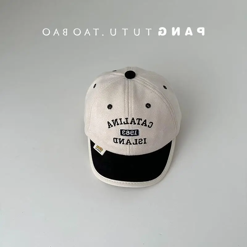Korean-style Letter Embroidered Cap for Boys Girls