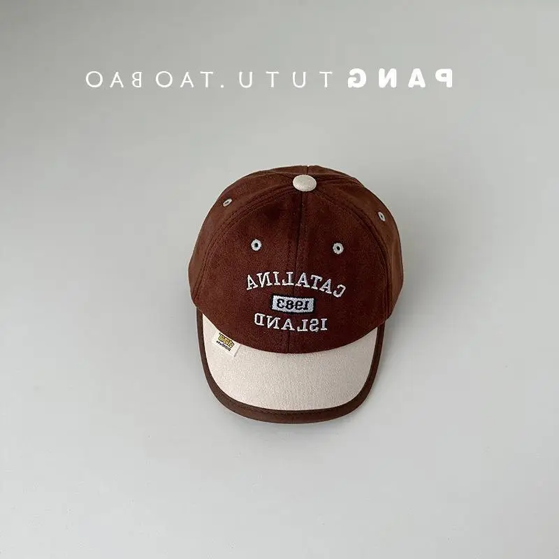 Korean-style Letter Embroidered Cap for Boys Girls