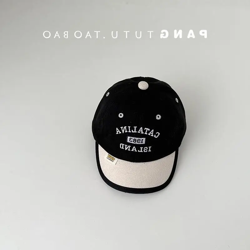 Korean-style Letter Embroidered Cap for Boys Girls