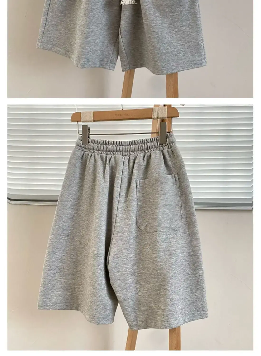 Men Green Heavy Waffle Casual Shorts Wide Leg Summer — feature 16