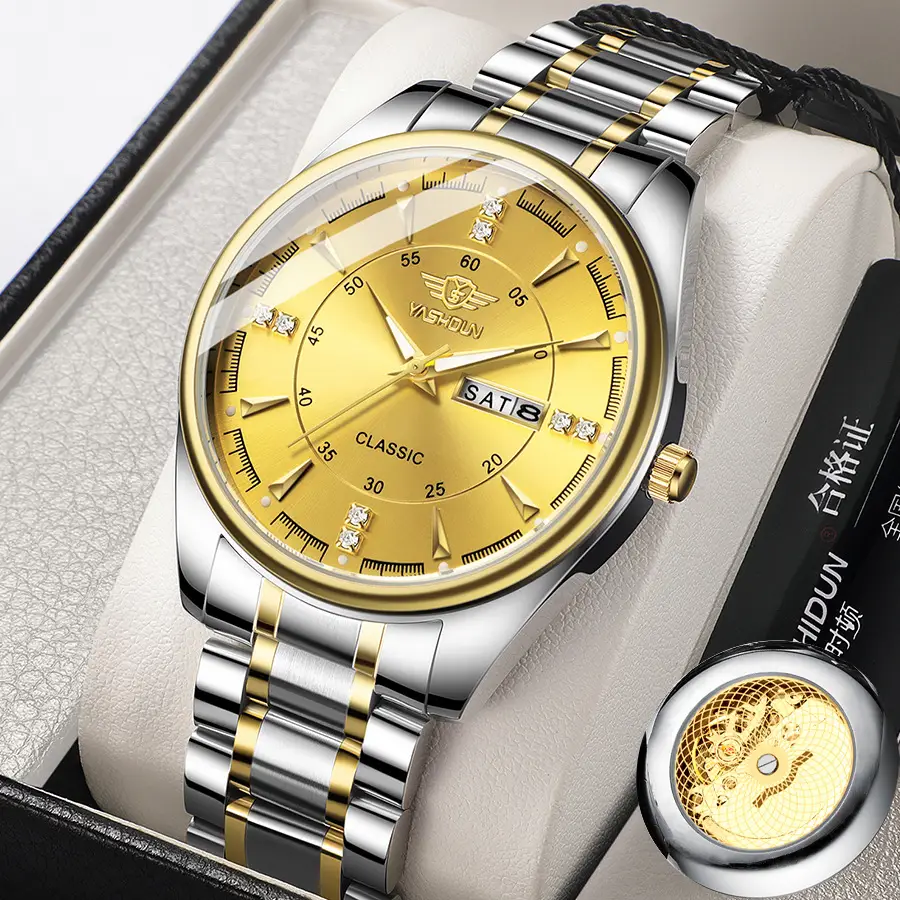 Luminous Steel Belt Watch for Men