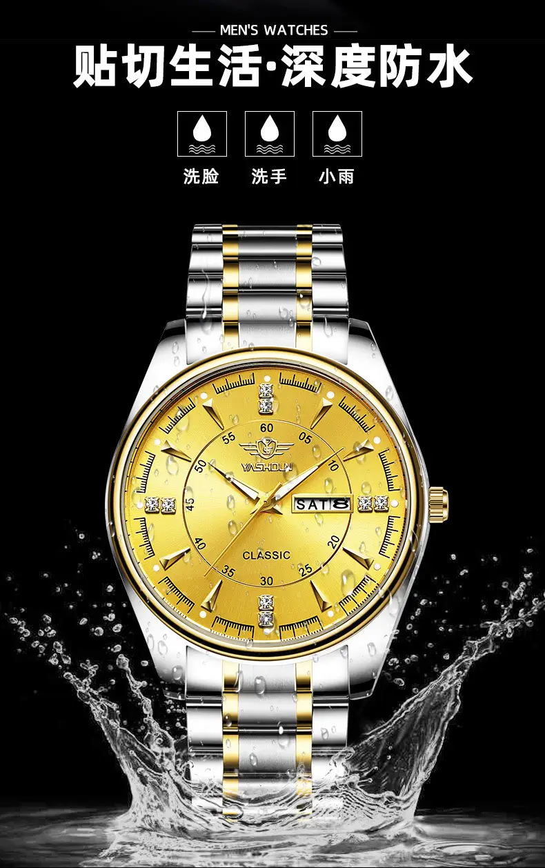Luminous Steel Belt Watch for Men — feature 9
