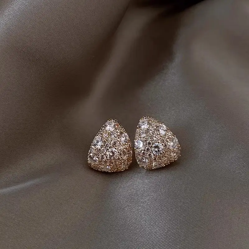 Electroplated Zircon Flower Earrings for Women — feature 10