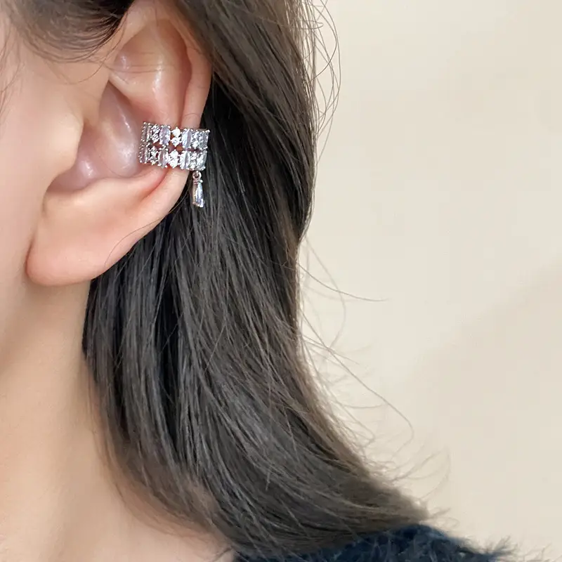 Electroplated Zircon Flower Earrings for Women — feature 11