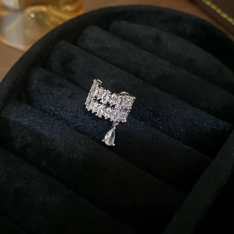Electroplated Zircon Flower Earrings for Women — feature 13