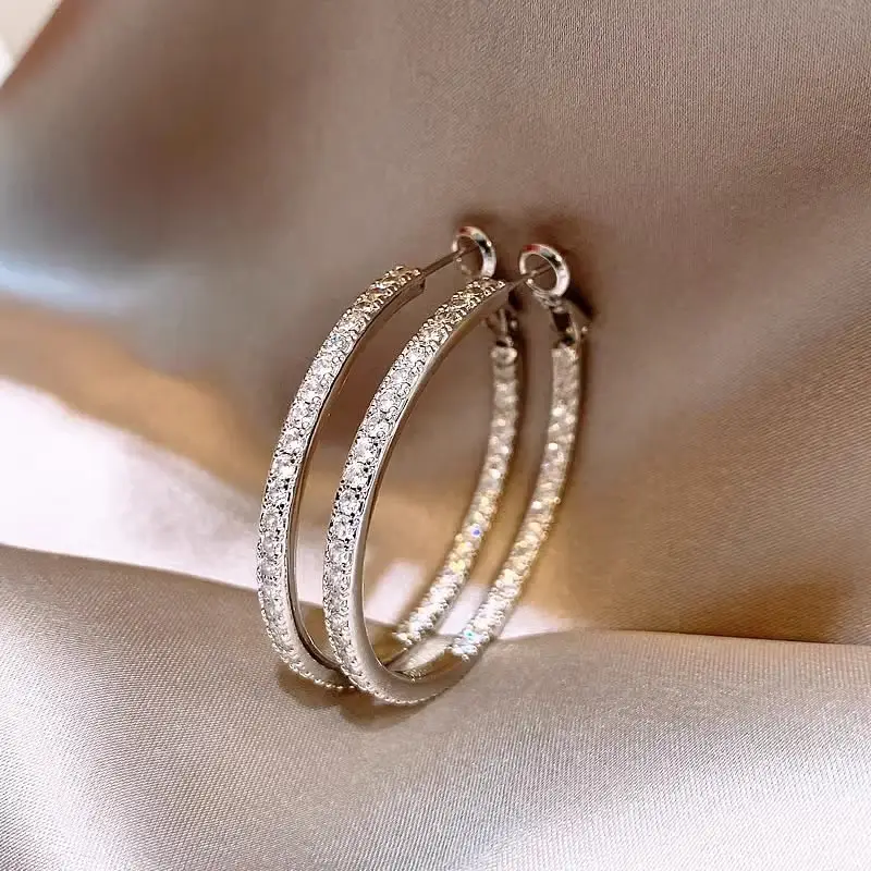 Electroplated Zircon Flower Earrings for Women — feature 17