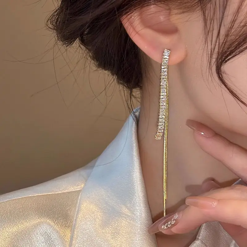 Electroplated Zircon Flower Earrings for Women — feature 21