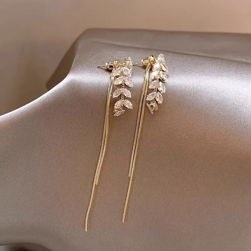 Electroplated Zircon Flower Earrings for Women — feature 24
