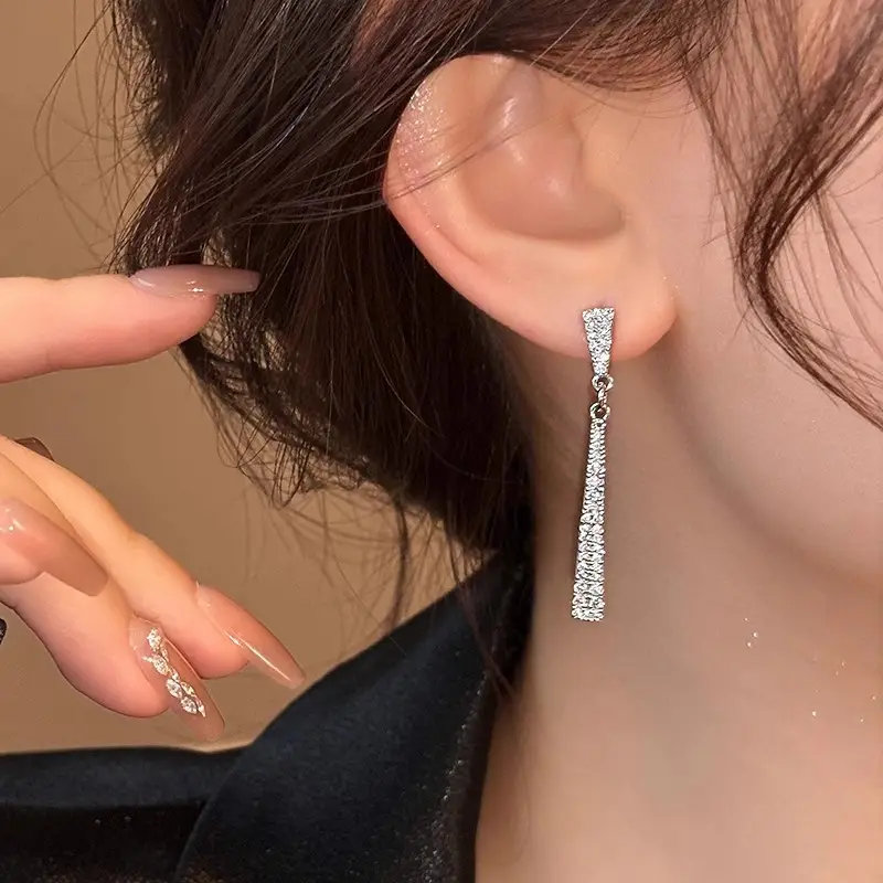 Electroplated Zircon Flower Earrings for Women — feature 30
