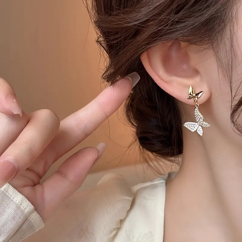 Electroplated Zircon Flower Earrings for Women — feature 35