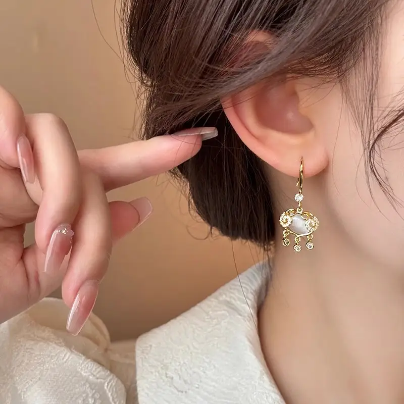 Electroplated Zircon Flower Earrings for Women — feature 37