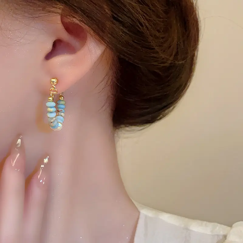 Electroplated Zircon Flower Earrings for Women — feature 41