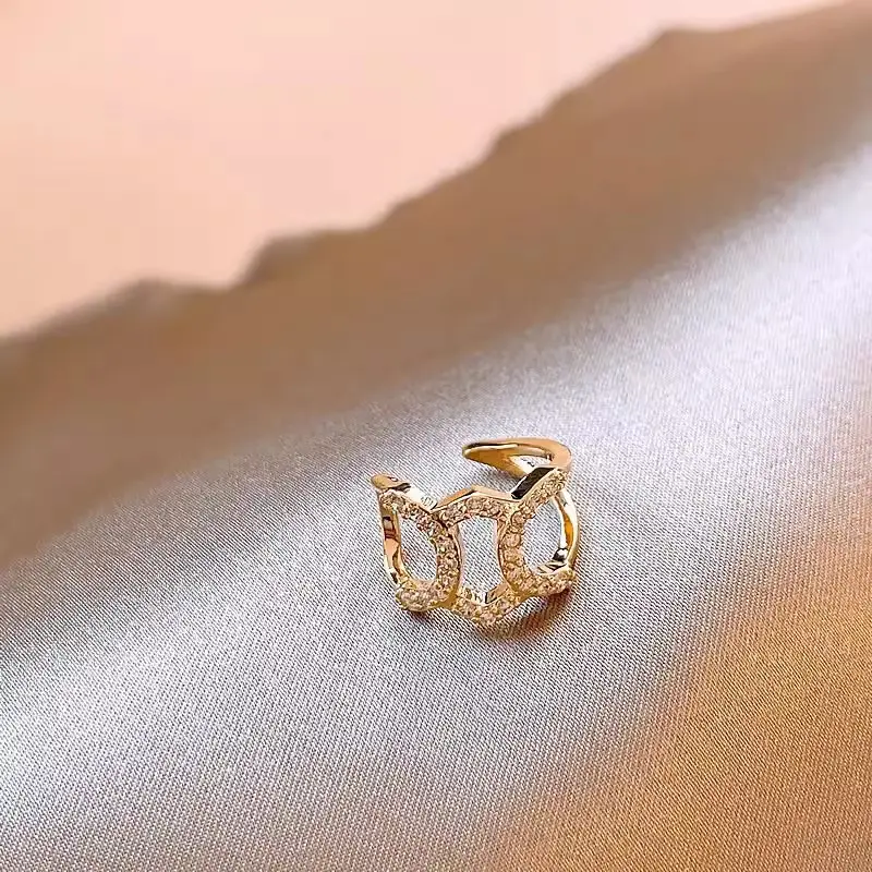 Electroplated Zircon Flower Earrings for Women
