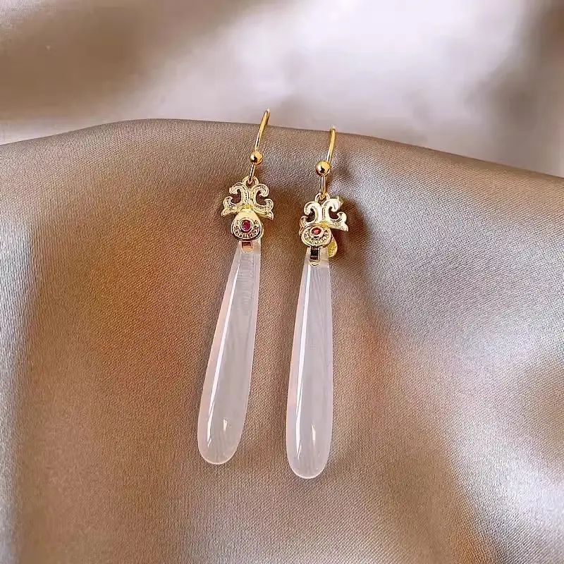 Electroplated Zircon Flower Earrings for Women