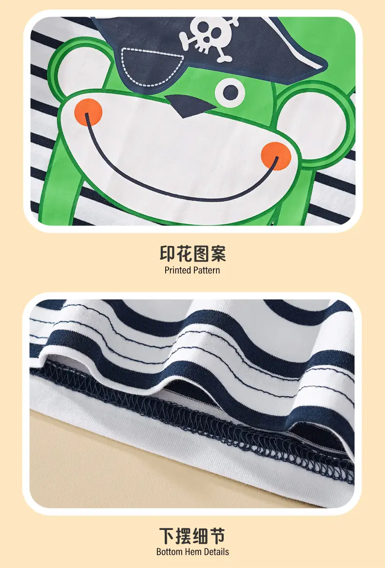 Kids Striped T-Shirt & Shorts Set Navy White 2025 — feature 10