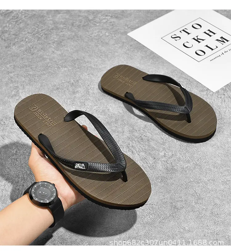 Summer 2024 Men's Outdoor Sandals, Non-Slip, Odor-Resistant, Wear-Resistant Flip-Flops, Beach Thong Sandals, Trendy Brand, Cool Feeling — feature 10