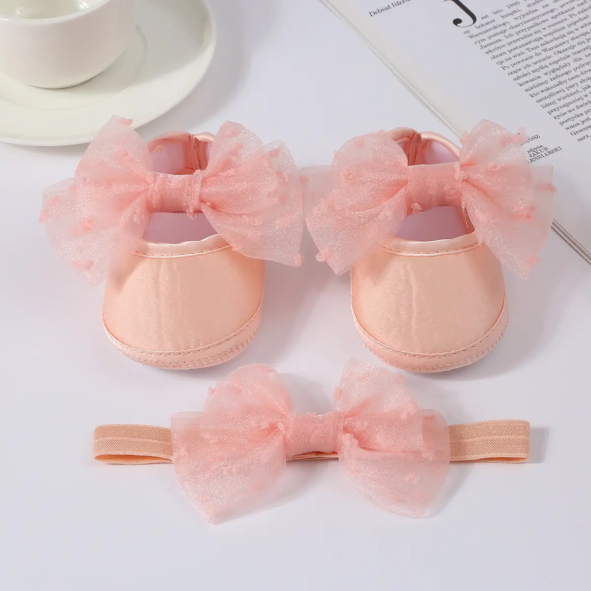 Baby Bow Hair Shoes Yellow New Princess Dress — feature 11