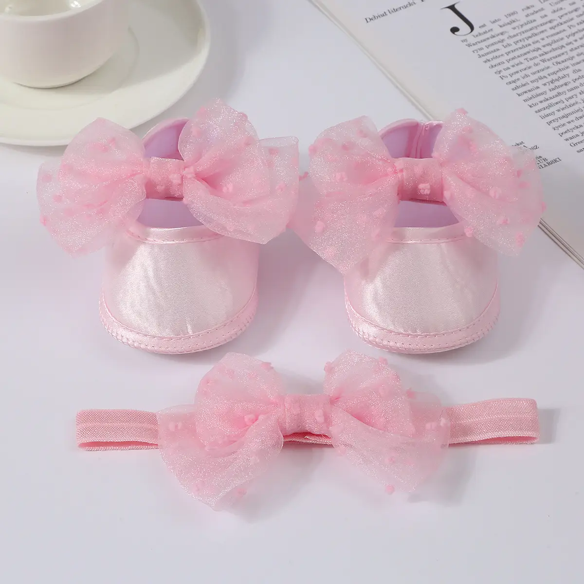 Baby Bow Hair Shoes Yellow New Princess Dress — feature 13