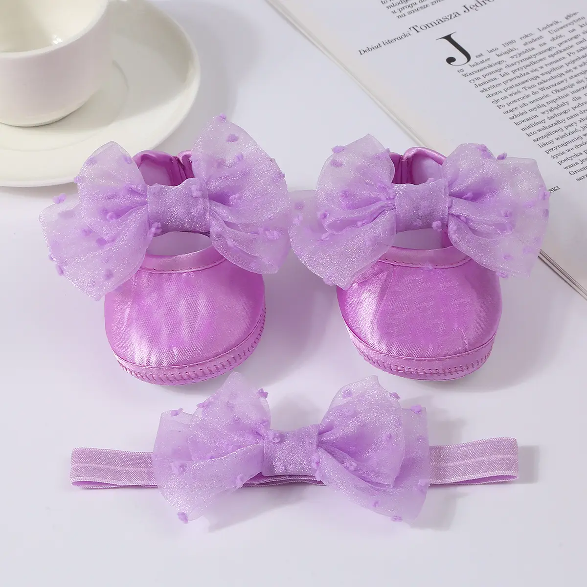 Baby Bow Hair Shoes Yellow New Princess Dress — feature 23