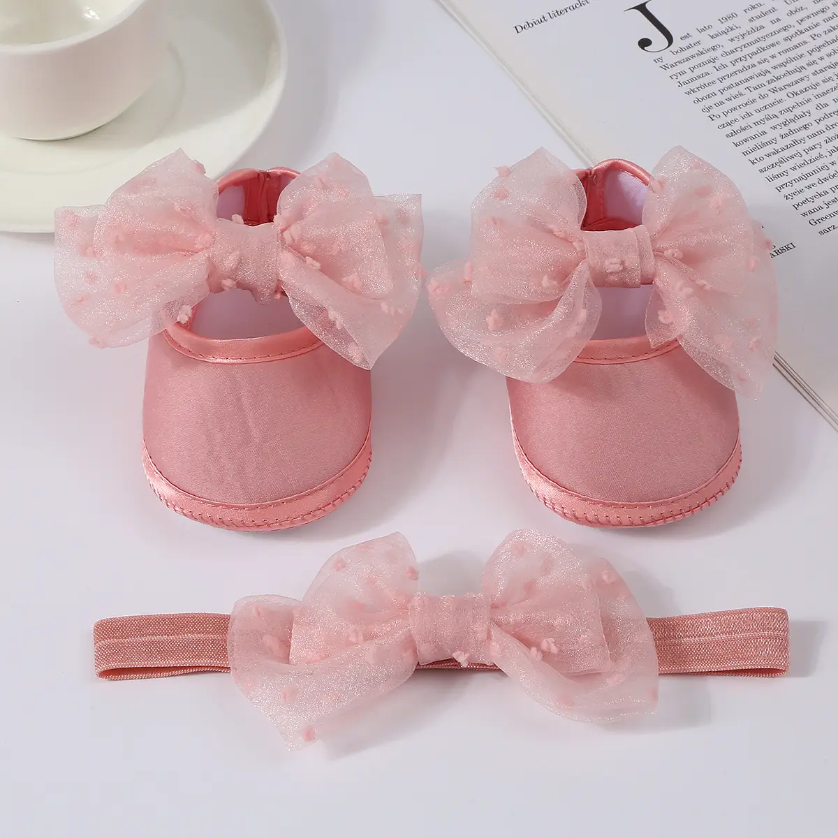 Baby Bow Hair Shoes Yellow New Princess Dress — feature 7