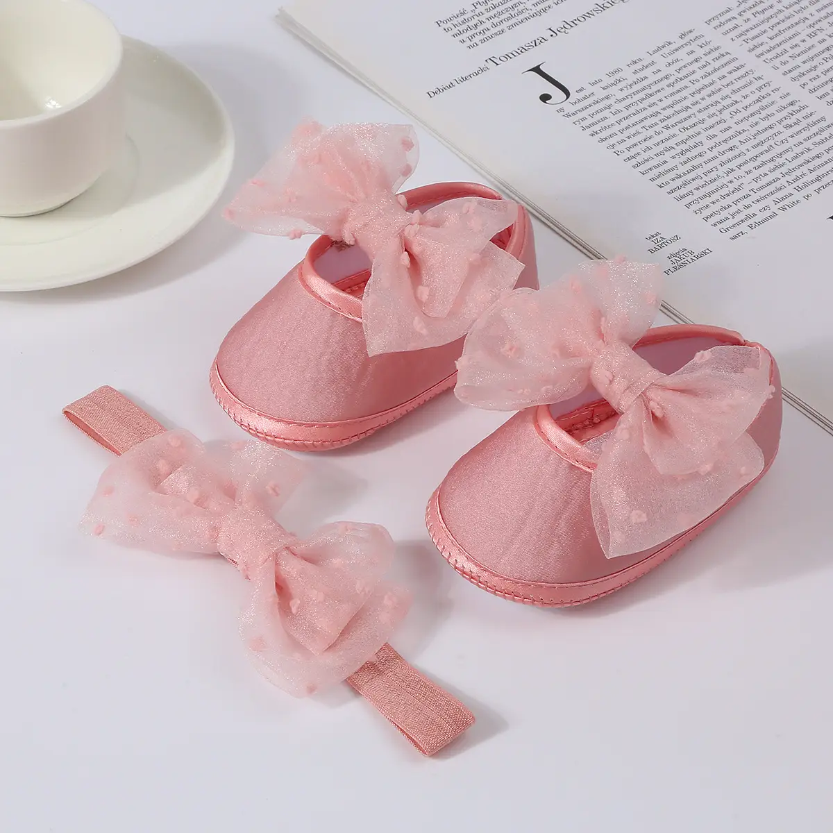 Baby Bow Hair Shoes Yellow New Princess Dress — feature 8