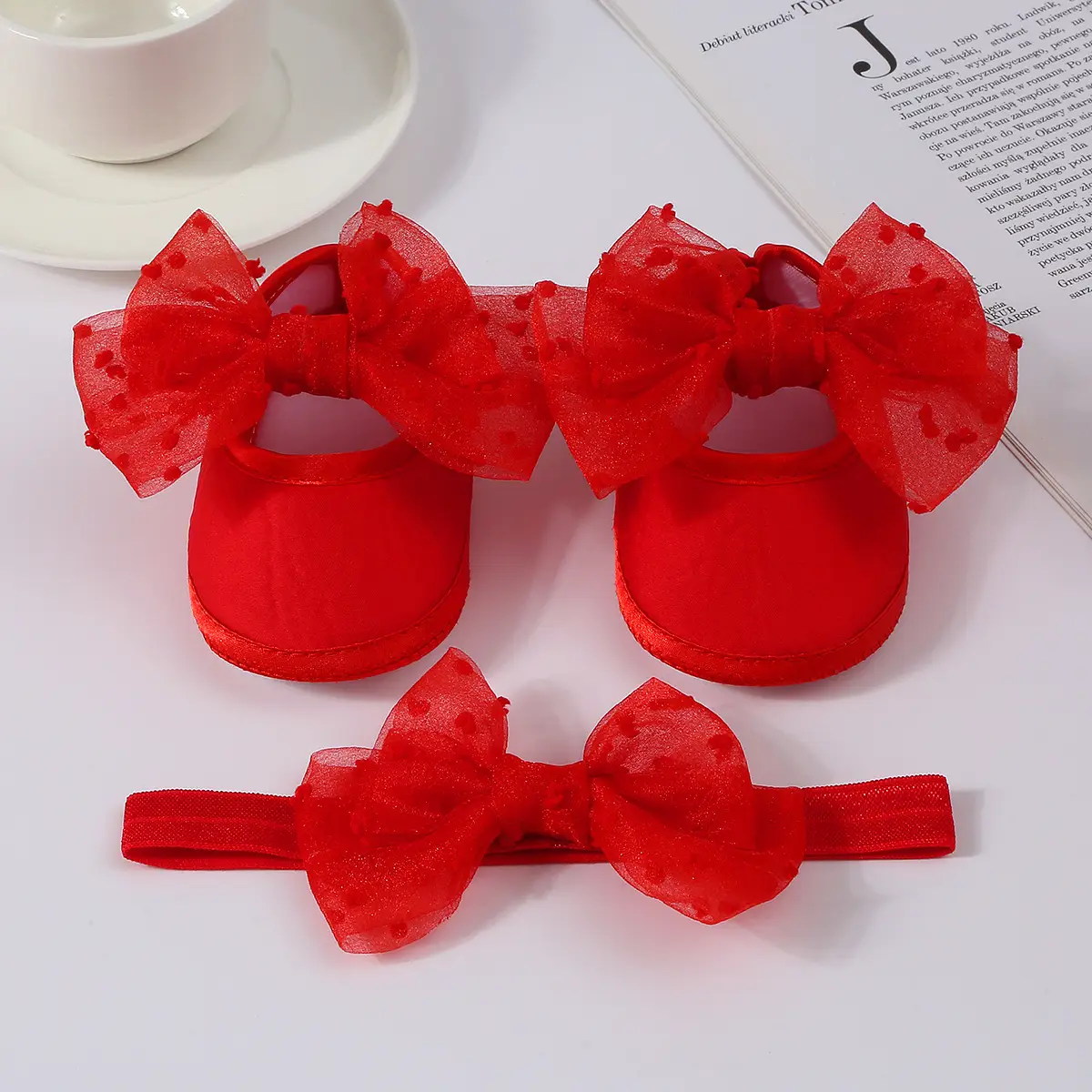 Baby Bow Hair Shoes Yellow New Princess Dress — feature 9