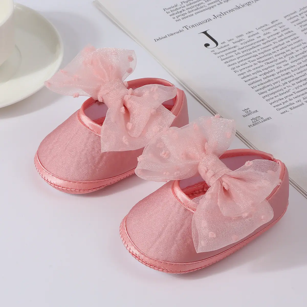 Baby Bow Hair Shoes Yellow New Princess Dress