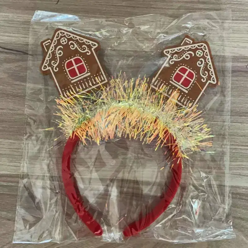 Christmas Cartoon Headbands Red Gold Party Decor — feature 9