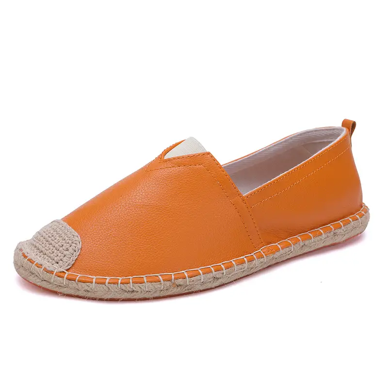 New Factory Direct Fashion Casual Men's and Women's Shoes Straw Shoes Fisherman Slip-on Canvas Breathable Lazy Shoes