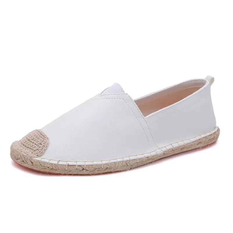 New Factory Direct Fashion Casual Men's and Women's Shoes Straw Shoes Fisherman Slip-on Canvas Breathable Lazy Shoes