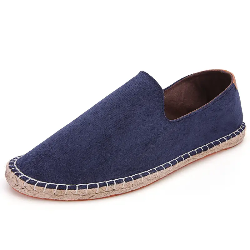 New Factory Direct Fashion Casual Men's and Women's Shoes Straw Shoes Fisherman Slip-on Canvas Breathable Lazy Shoes