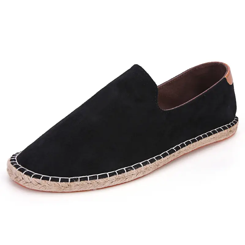 New Factory Direct Fashion Casual Men's and Women's Shoes Straw Shoes Fisherman Slip-on Canvas Breathable Lazy Shoes