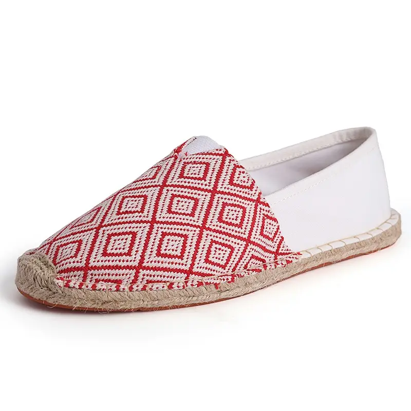 New Factory Direct Fashion Casual Men's and Women's Shoes Straw Shoes Fisherman Slip-on Canvas Breathable Lazy Shoes