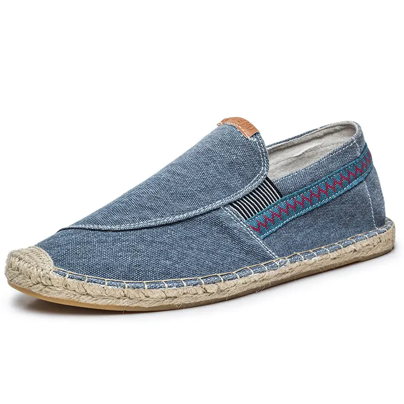 New Factory Direct Fashion Casual Men's and Women's Shoes Straw Shoes Fisherman Slip-on Canvas Breathable Lazy Shoes