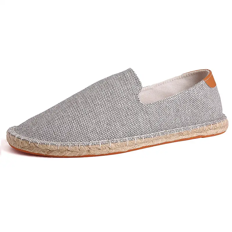 New Factory Direct Fashion Casual Men's and Women's Shoes Straw Shoes Fisherman Slip-on Canvas Breathable Lazy Shoes