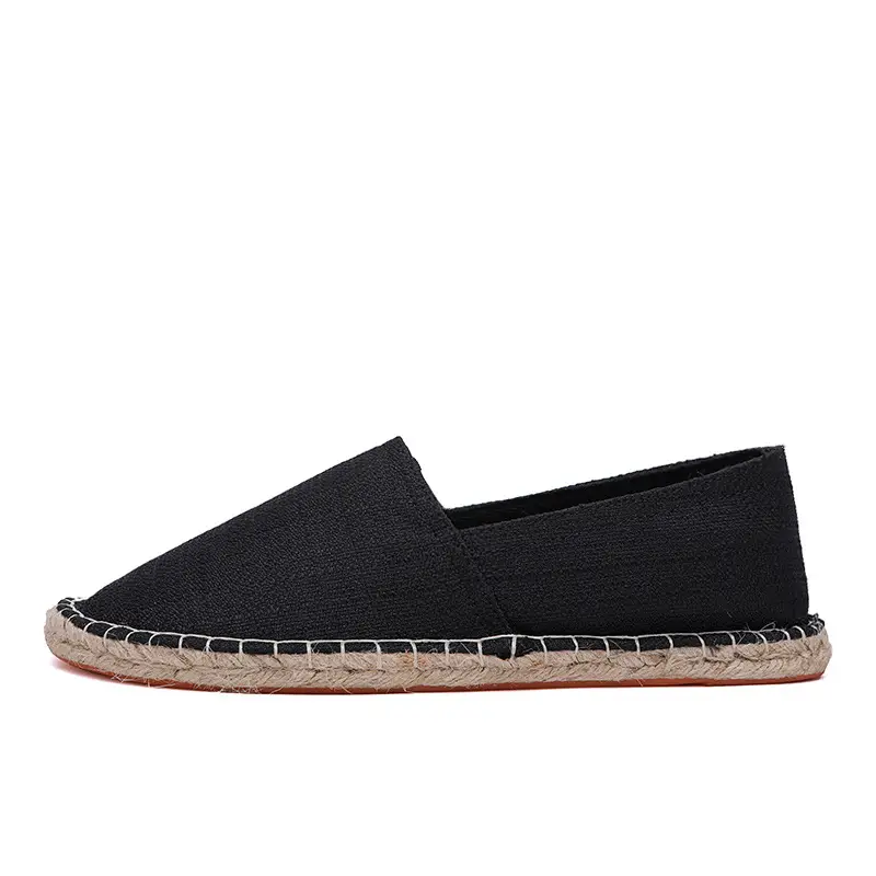 New Factory Direct Fashion Casual Men's and Women's Shoes Straw Shoes Fisherman Slip-on Canvas Breathable Lazy Shoes