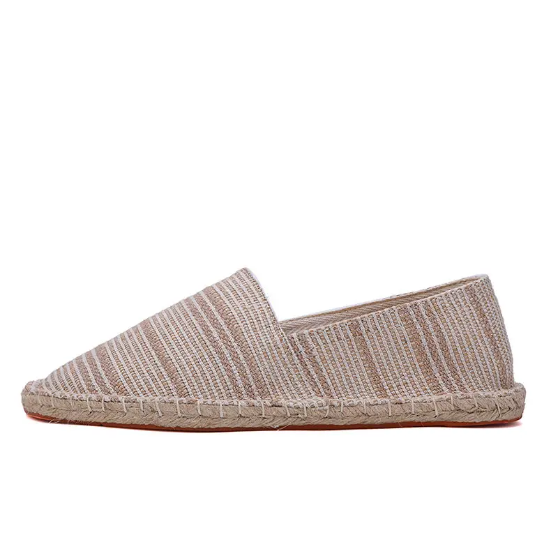 New Factory Direct Fashion Casual Men's and Women's Shoes Straw Shoes Fisherman Slip-on Canvas Breathable Lazy Shoes
