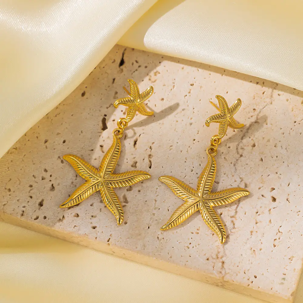 Cross-Border Starfish Shell Necklace for Women 18K Gold — feature 13