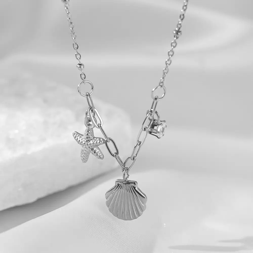 Cross-Border Starfish Shell Necklace for Women 18K Gold — feature 6