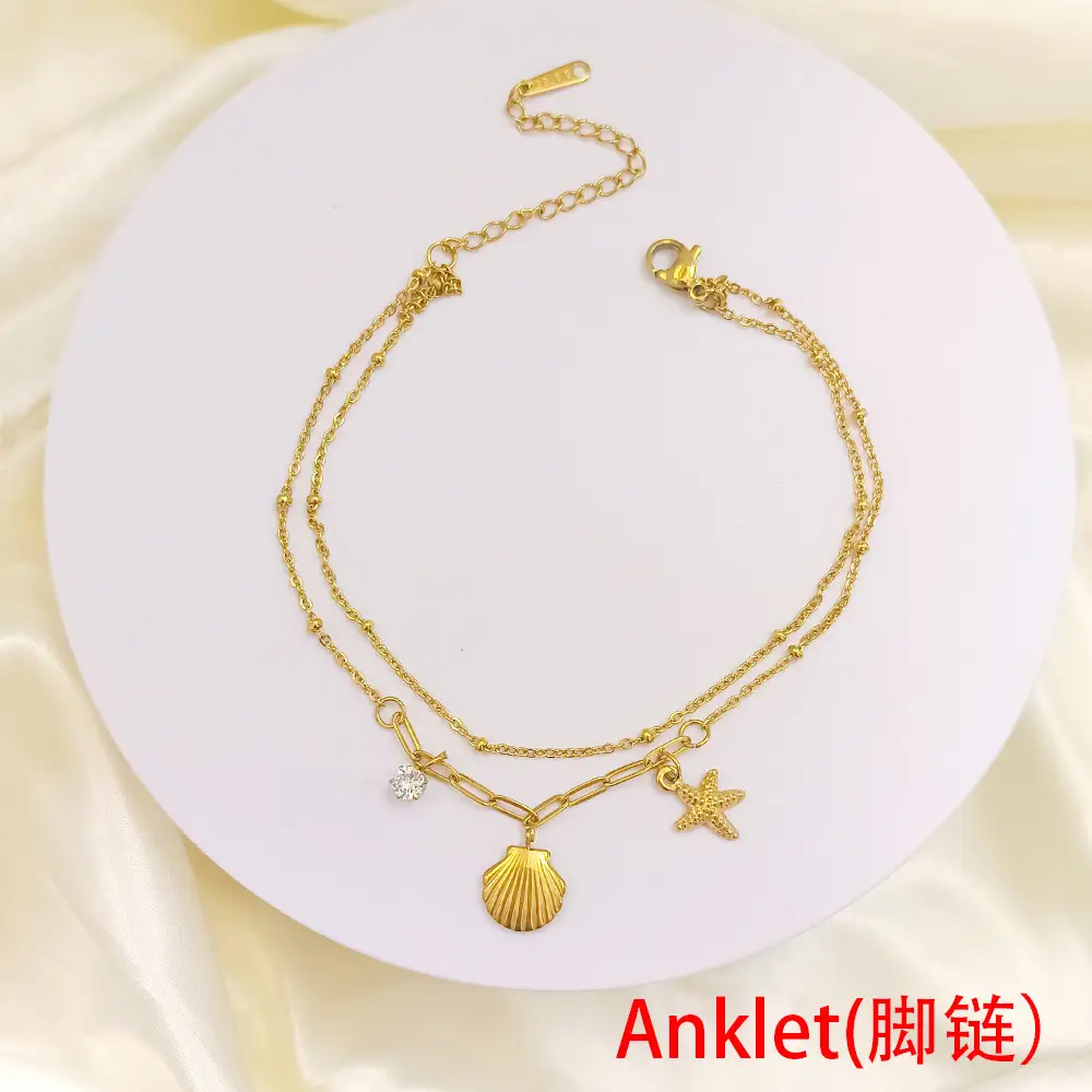 Cross-Border Starfish Shell Necklace for Women 18K Gold — feature 7