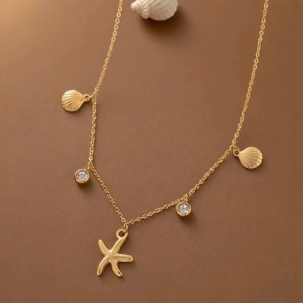 Cross-Border Starfish Shell Necklace for Women 18K Gold - Image 26