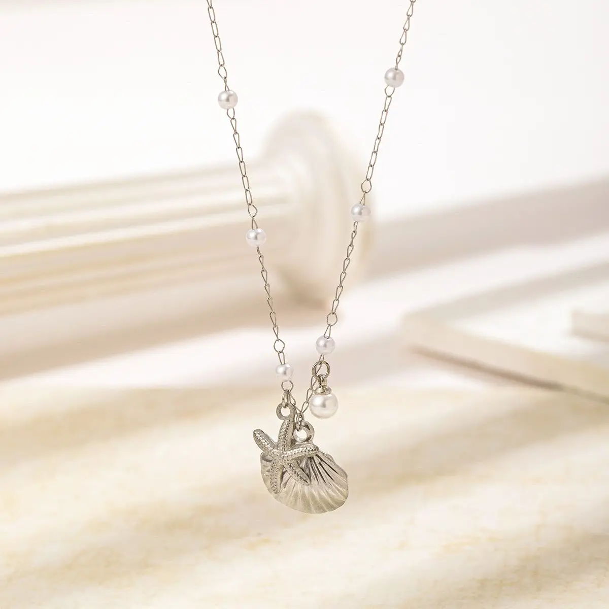 Cross-Border Starfish Shell Necklace for Women 18K Gold - Image 6