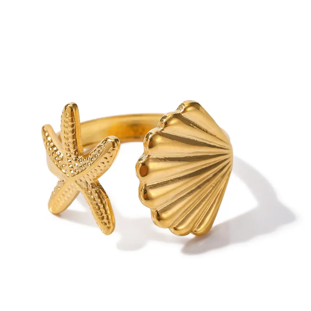 Cross-Border Starfish Shell Necklace for Women 18K Gold - Image 9