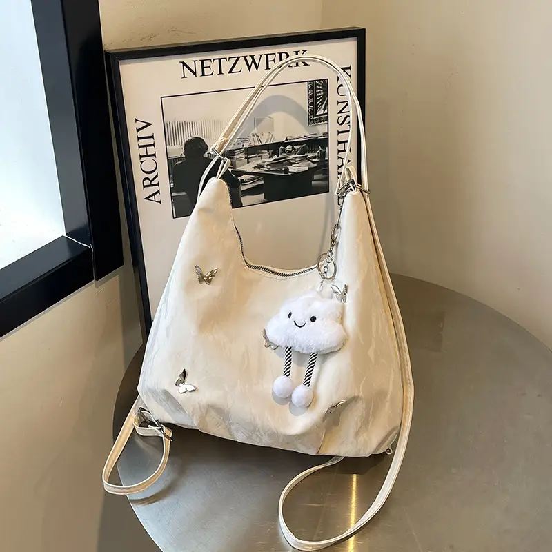 Women's Butterfly Shoulder Bag Grey 2024 New Fashion
