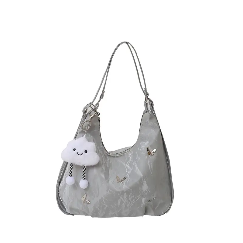 Women's Butterfly Shoulder Bag Grey 2024 New Fashion