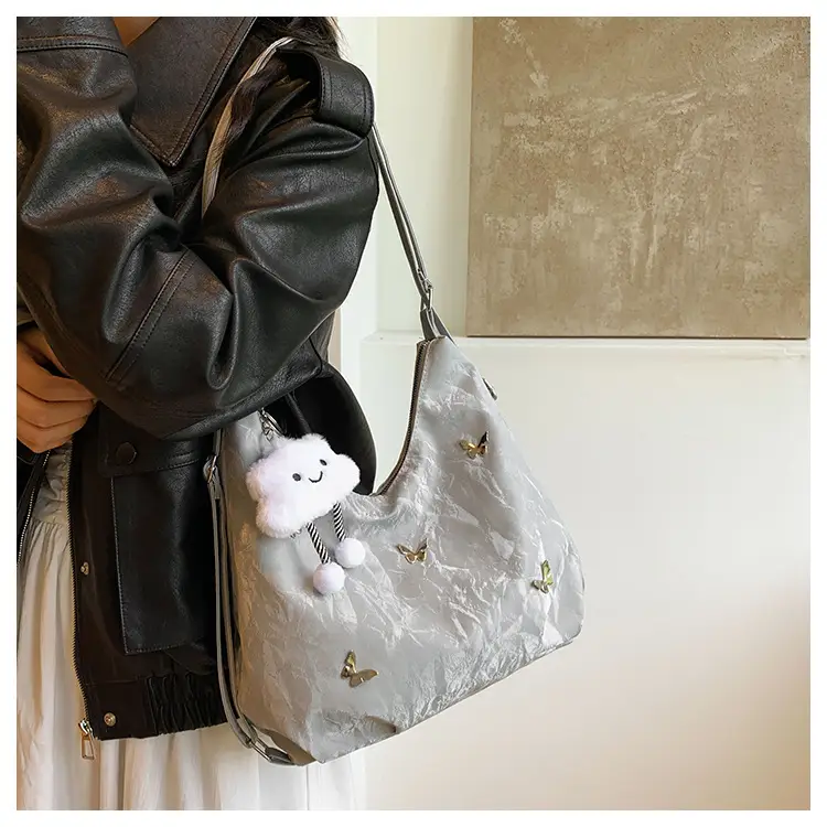 Women's Butterfly Shoulder Bag Grey 2024 New Fashion — feature 7