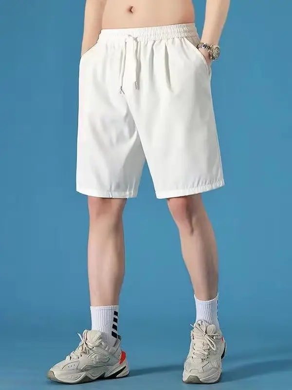 Men's Blue Ice Silk Summer Shorts Quick Drying - Image 14