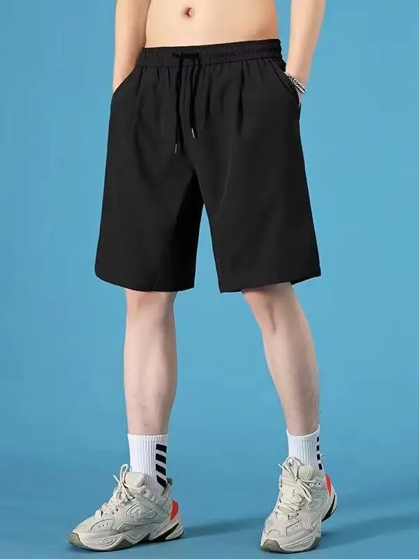 Men's Blue Ice Silk Summer Shorts Quick Drying - Image 15